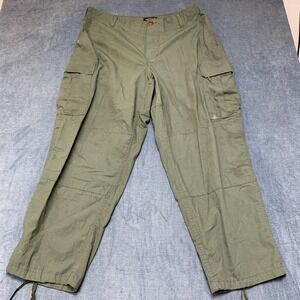 Tru Spec Tactical Cargo Pants Mens XL Green Ripstop Hiking Outdoor Camping